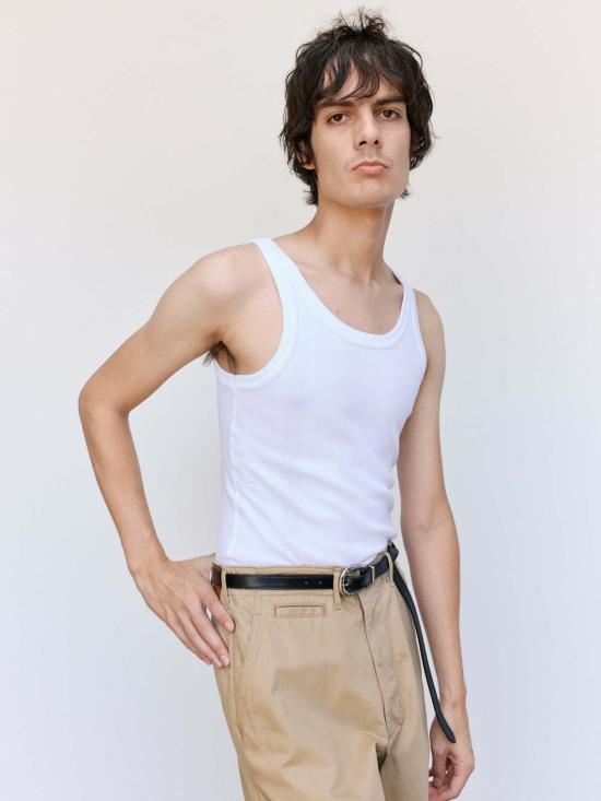  더 레터스 민소매 티셔츠 레터스 코튼 랜덤 텔레코 립 탱크탑