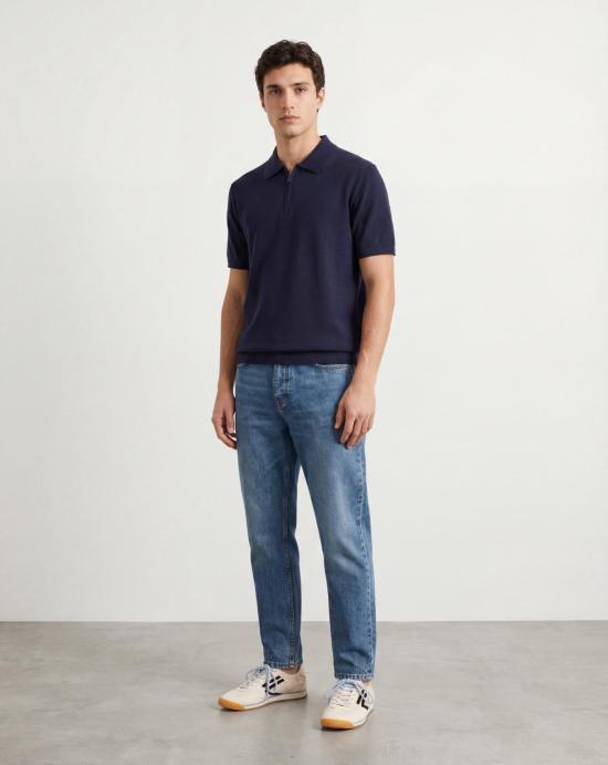 26SS 아스페시 폴로 티셔츠 26PQM8273371 01098 Navy - ASPESI
