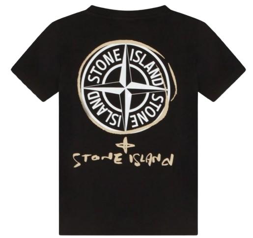 26SS [키즈] 스톤 아일랜드 티셔츠 L1S162100009 S0377V0029 Black - STONE ISLAND