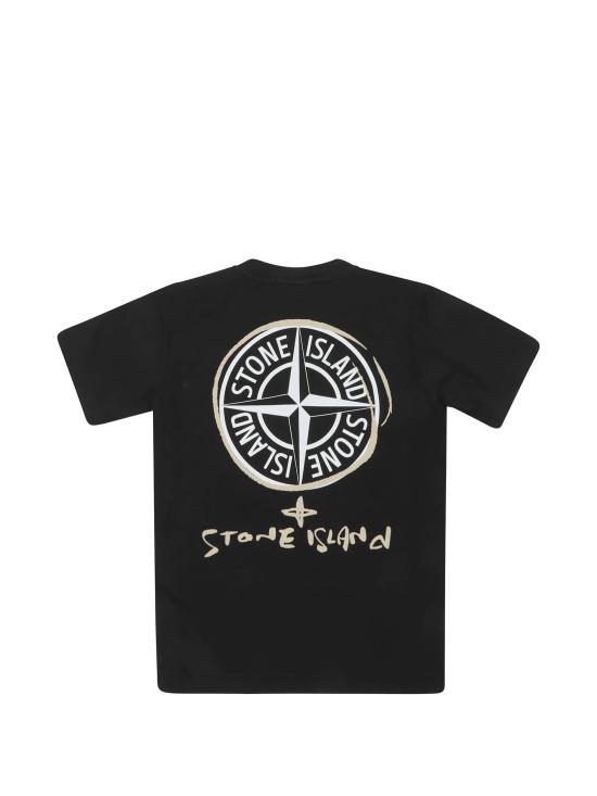 26SS [키즈] 스톤 아일랜드 티셔츠 L1S162100009S0377 V0029 Black - STONE ISLAND