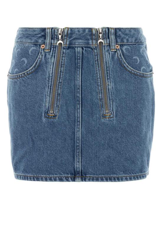  마린세르 데님 스커트 마린 세르 데님 미니 스커트 라이트 블루