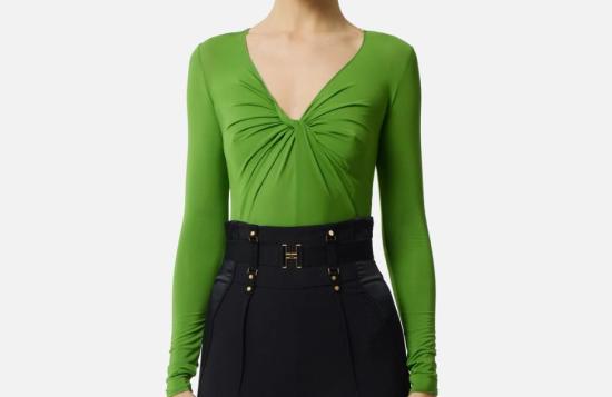 26SS 엘리자베타프랜치 바디수트 티셔츠 BO01261E2 EV3 ALOE - ELISABETTA FRANCHI