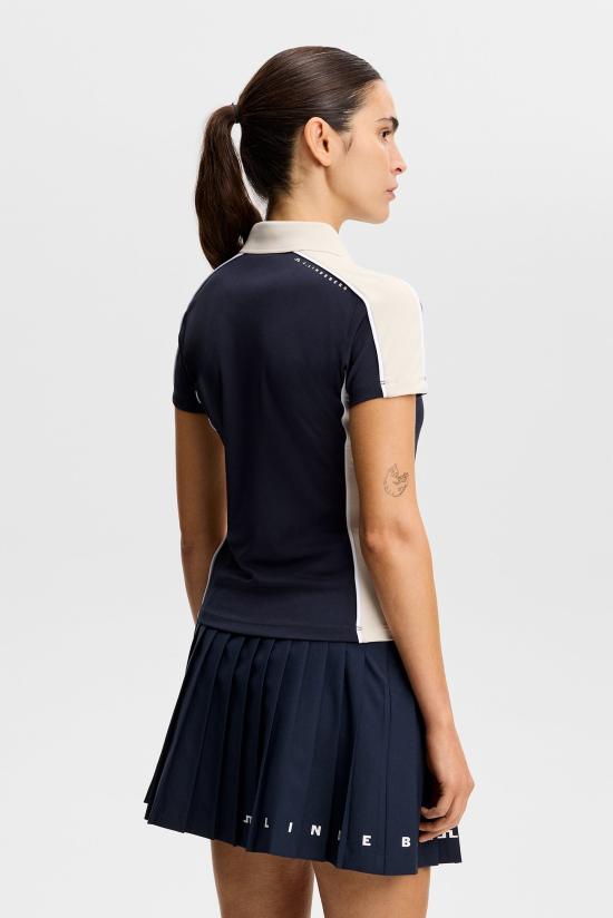 26SS 제이린드버그 여성 데미 폴로 티셔츠 GWJT14801 6855 JL NAVY DOM - J LINDEBERG
