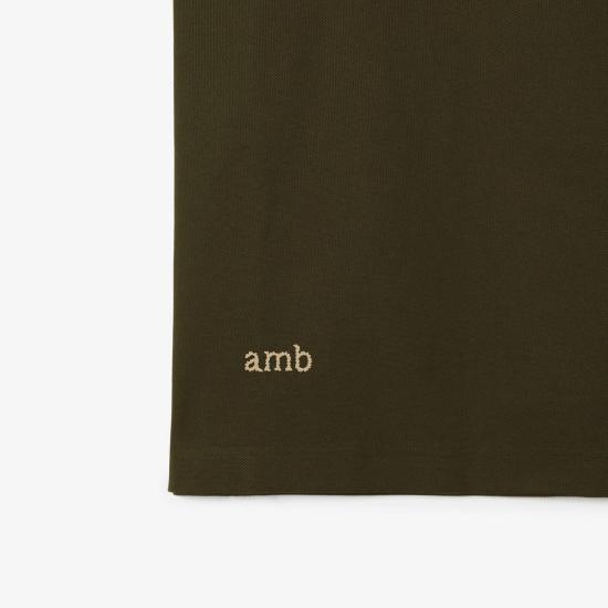 26SS 버버리 메탈릭 EKD 코튼 폴로 셔츠 8119010 MARSH GREEN DOM - BURBERRY