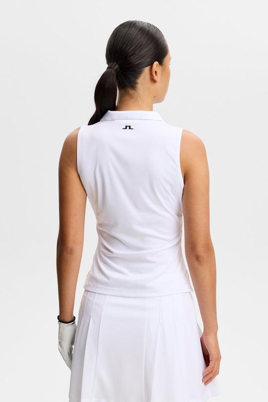 26SS 제이린드버그 민소매 티셔츠 GWJT14828 0000 WHITE DOM - J LINDEBERG