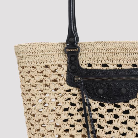 26SS 발렌시아가 숄더백 866501 2ACGC 9260 NATURAL BLACK - BALENCIAGA