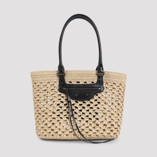 26SS 발렌시아가 숄더백 866501 2ACGC 9260 NATURAL BLACK - BALENCIAGA