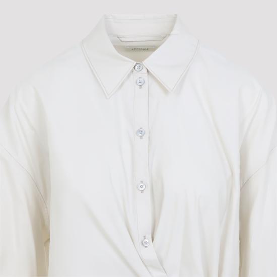 26SS 르메르 스트레이트 칼라 트위스트 셔츠 SH1141 LF1500 WH048 LIGHT CREAM - LEMAIRE