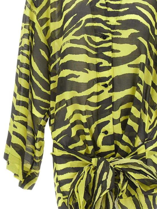 26SS 디 아티코 원피스 260WCA00404CCC134PR 166 BLACK YELLOW - THE ATTICO