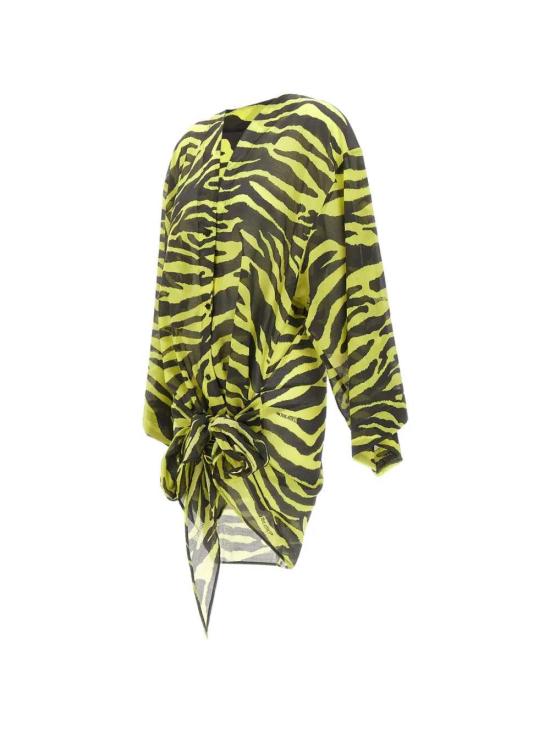 26SS 디 아티코 원피스 260WCA00404CCC134PR 166 BLACK YELLOW - THE ATTICO