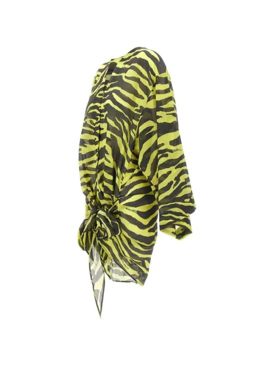 26SS 디 아티코 원피스 260WCA00404CCC134PR 166 BLACK YELLOW - THE ATTICO