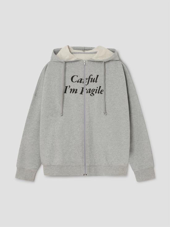 26SS 기마구아스 후드 티셔츠 CAREFUL SWEATSHIRT GREY DOM