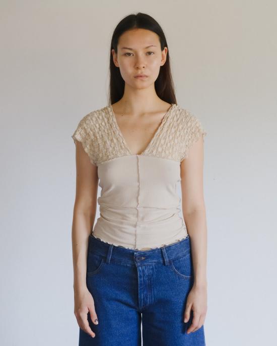 26SS 베이스레인지 민소매 티셔츠 TTNTLASU26 DYLAN BEIGE DOM - BASERANGE