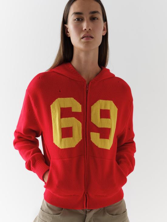 26SS 기마구아스 후드 티셔츠 69 JACKET RED DOM - GIMAGUAS