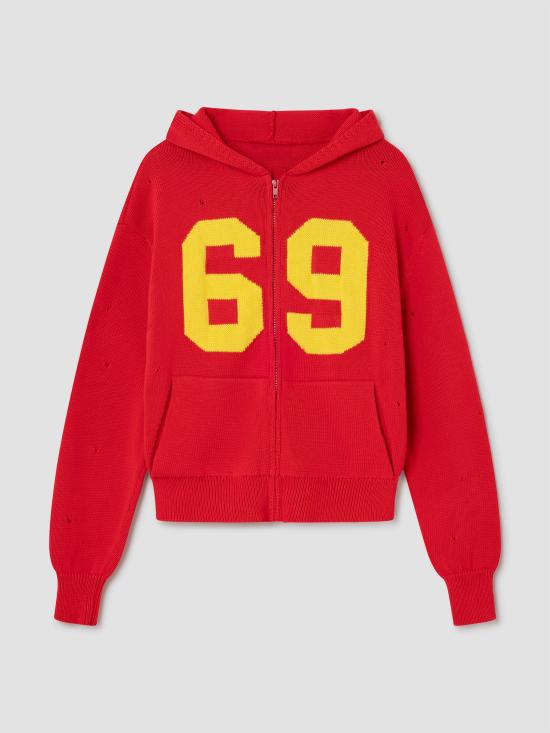 26SS 기마구아스 후드 티셔츠 69 JACKET RED DOM