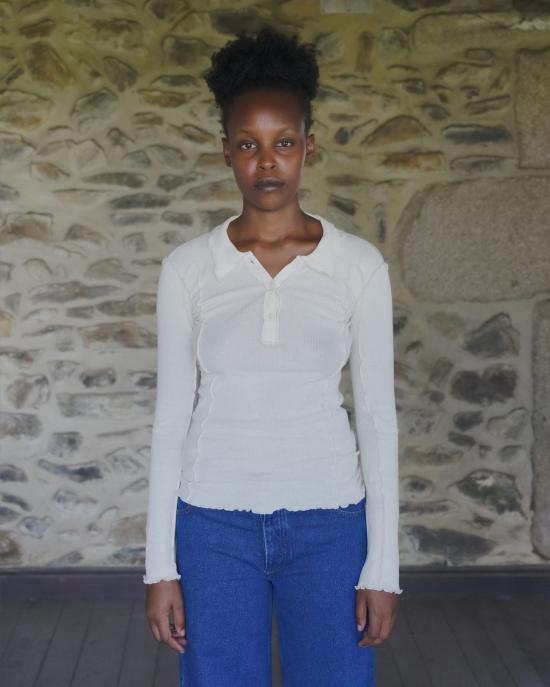 26SS 베이스레인지 반팔 티셔츠 TTOMPLCRSU26 OFF WHITE DOM - BASERANGE