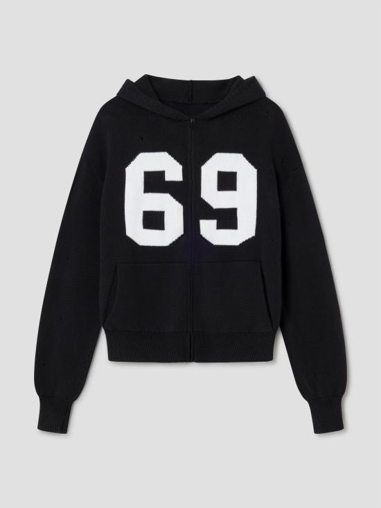 26SS 기마구아스 후드 티셔츠 69 JACKET BLACK DOM