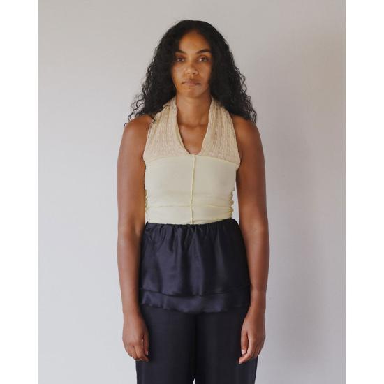 26SS 베이스레인지 민소매 티셔츠 TTHUCRSU26 IGUACU LIME BEIGE DOM - BASERANGE