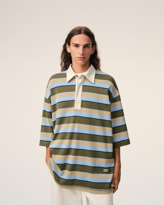 26SS 아미 폴로 티셔츠 UPL424 JE0209 A073 LIGHT BLUE KHAKI TAUPE INK DOM