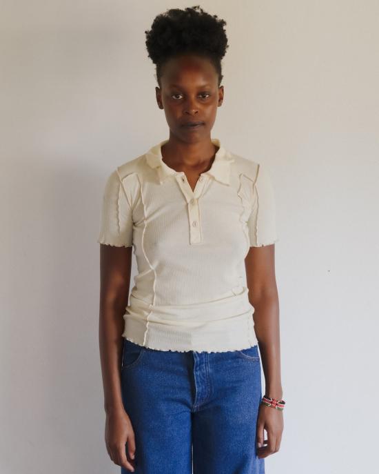 26SS 베이스레인지 반팔 티셔츠 TTOMPCRSU26 OFF WHITE DOM - BASERANGE