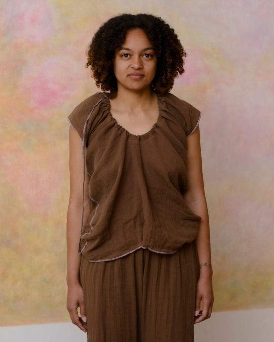 26SS 베이스레인지 민소매 티셔츠 TSMACLSP26 LOAM BROWN DOM - BASERANGE