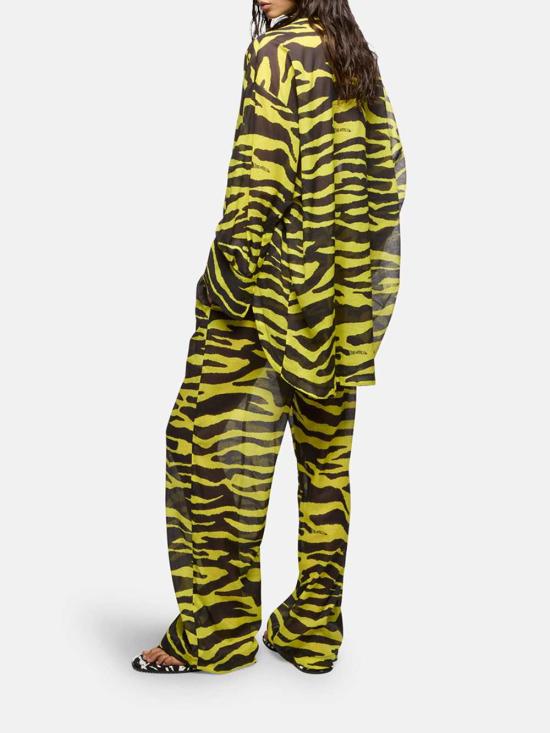 26SS 디 아티코 스트레이트 팬츠 260WCP00263CCC134PR 166 BLACK YELLOW - THE ATTICO