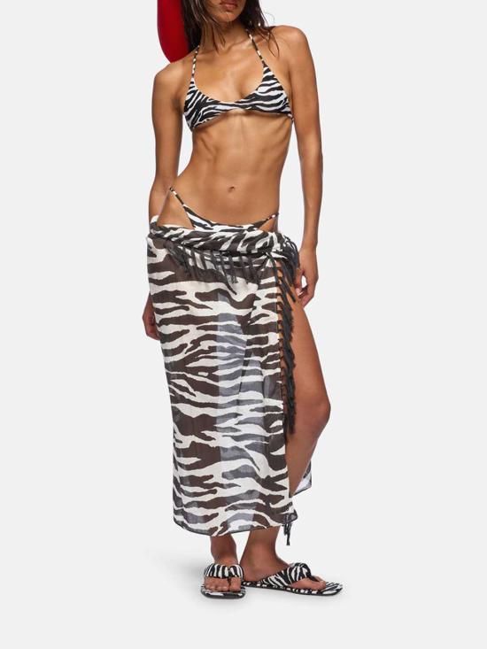 26SS 디 아티코 비치웨어 260WCR00140CCC134PR 020 BLACK WHITE - THE ATTICO