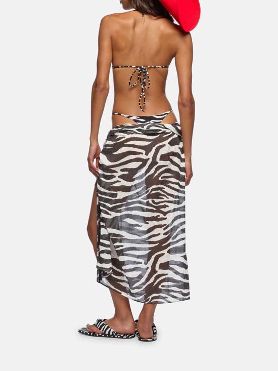 26SS 디 아티코 비치웨어 260WCR00140CCC134PR 020 BLACK WHITE - THE ATTICO