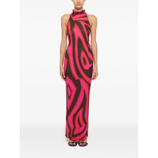 26SS 푸찌 원피스 6HJI20 6H740 034 BLACK PINK - PUCCI