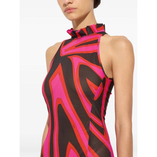 26SS 푸찌 원피스 6HJI20 6H740 034 BLACK PINK - PUCCI