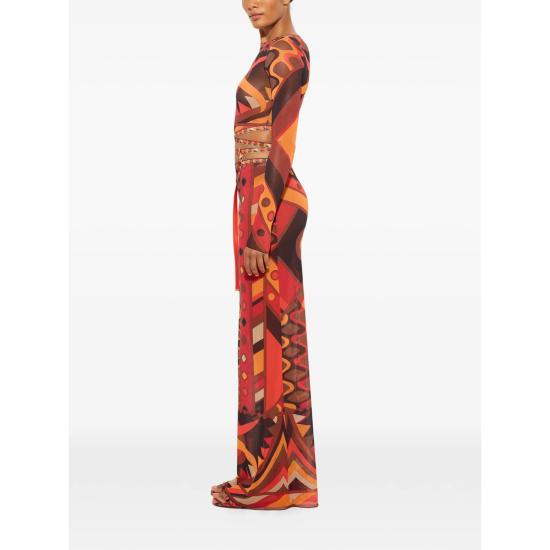 26SS 푸찌 탑 6HJM30 6H849 017 RED ORANGE - PUCCI