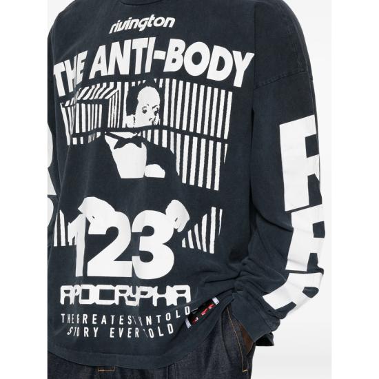 26SS 리빙톤 르아 레비스 123 탑 ANTB LS00 BLCK BLACK WHITE - RIVINGTON ROI REBIS 123