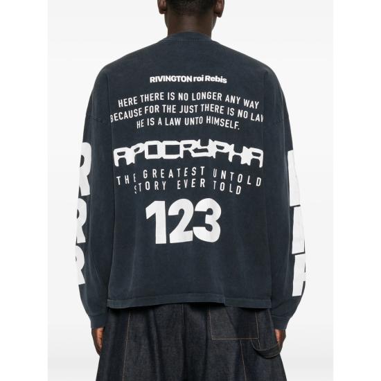 26SS 리빙톤 르아 레비스 123 탑 ANTB LS00 BLCK BLACK WHITE - RIVINGTON ROI REBIS 123