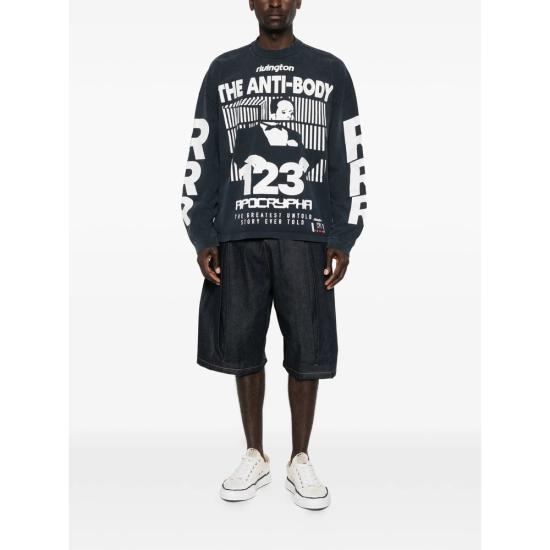 26SS 리빙톤 르아 레비스 123 탑 ANTB LS00 BLCK BLACK WHITE - RIVINGTON ROI REBIS 123