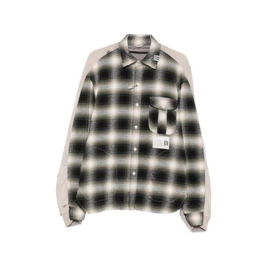 26SS 메종 미하라 야스히로 셔츠 A16SH083 BKWHI NEUTRALS BLACK