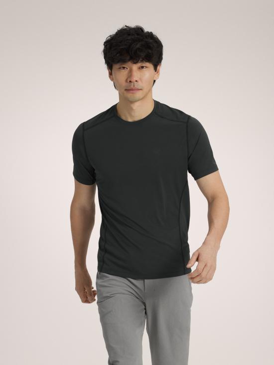 26SS 아크테릭스 반팔 티셔츠 ATQSM07173 BLACK HEATHER DOM - ARC`TERYX