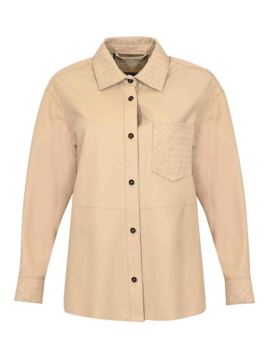 26SS 레더 오소리티 가죽 자켓 ESSAOUIRAWEAVED016 White