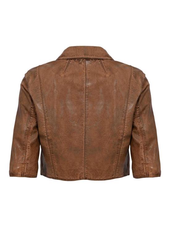 26SS 레더 오소리티 가죽 자켓 KIKIHANDJ31 Beige - LEATHER AUTHORITY