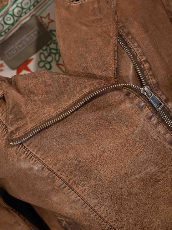 26SS 레더 오소리티 가죽 자켓 KIKIHANDJ31 Beige - LEATHER AUTHORITY