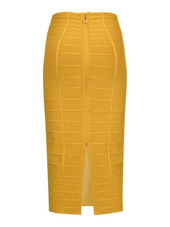 26SS 엘리자베타프랜치 미디 스커트 GK30D62E2EV4 Light Yellow - ELISABETTA FRANCHI