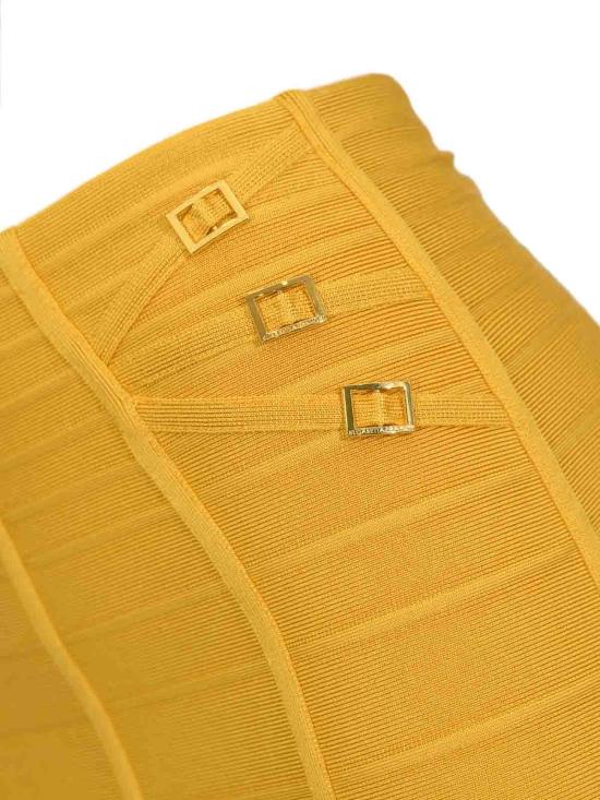 26SS 엘리자베타프랜치 미디 스커트 GK30D62E2EV4 Light Yellow - ELISABETTA FRANCHI