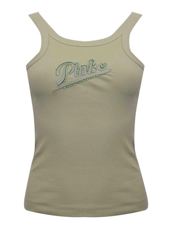 26SS 핑코 민소매 티셔츠 107299A3H7X56 Green