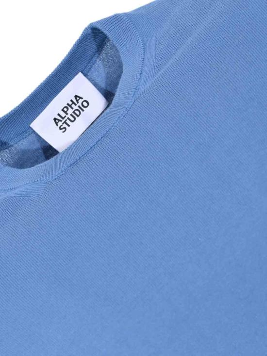 26SS 알파스튜디오 스웨터 AU5002C1007 Denim - ALPHA STUDIO