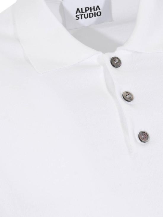 26SS 알파스튜디오 폴로 티셔츠 AU5001B1000 White - ALPHA STUDIO