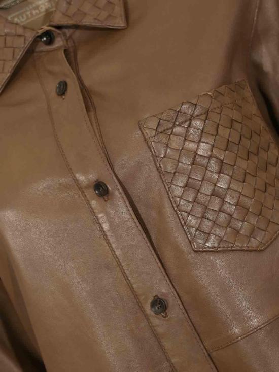 26SS 레더 오소리티 가죽 자켓 ESSAOUIRAWEAVEDJ31 Beige - LEATHER AUTHORITY