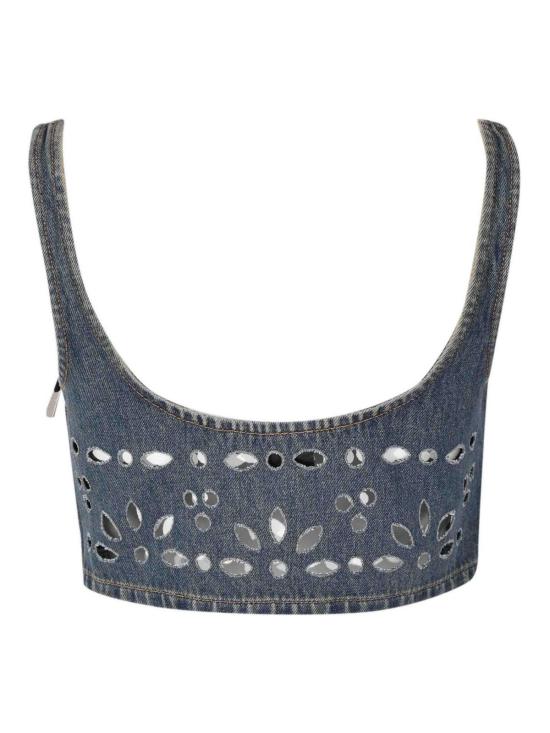 26SS 핑코 민소매 티셔츠 106419A35CPJ1 Denim - PINKO