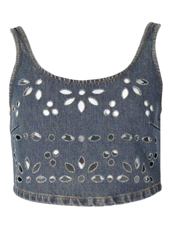 26SS 핑코 민소매 티셔츠 106419A35CPJ1 Denim