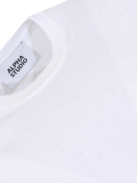 26SS 알파스튜디오 스웨터 AU5002C1000 White - ALPHA STUDIO