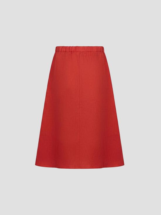 26SS 메타 캄파니아 미디 스커트 CHT002LILI004FF3W RED - META CAMPANIA