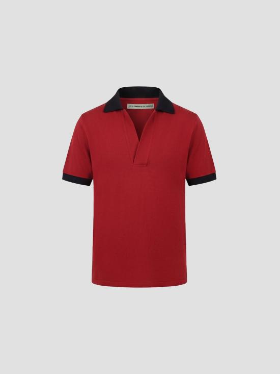 26SS 메타 캄파니아 폴로 티셔츠 LEB009COJE020FF3W WARM RED